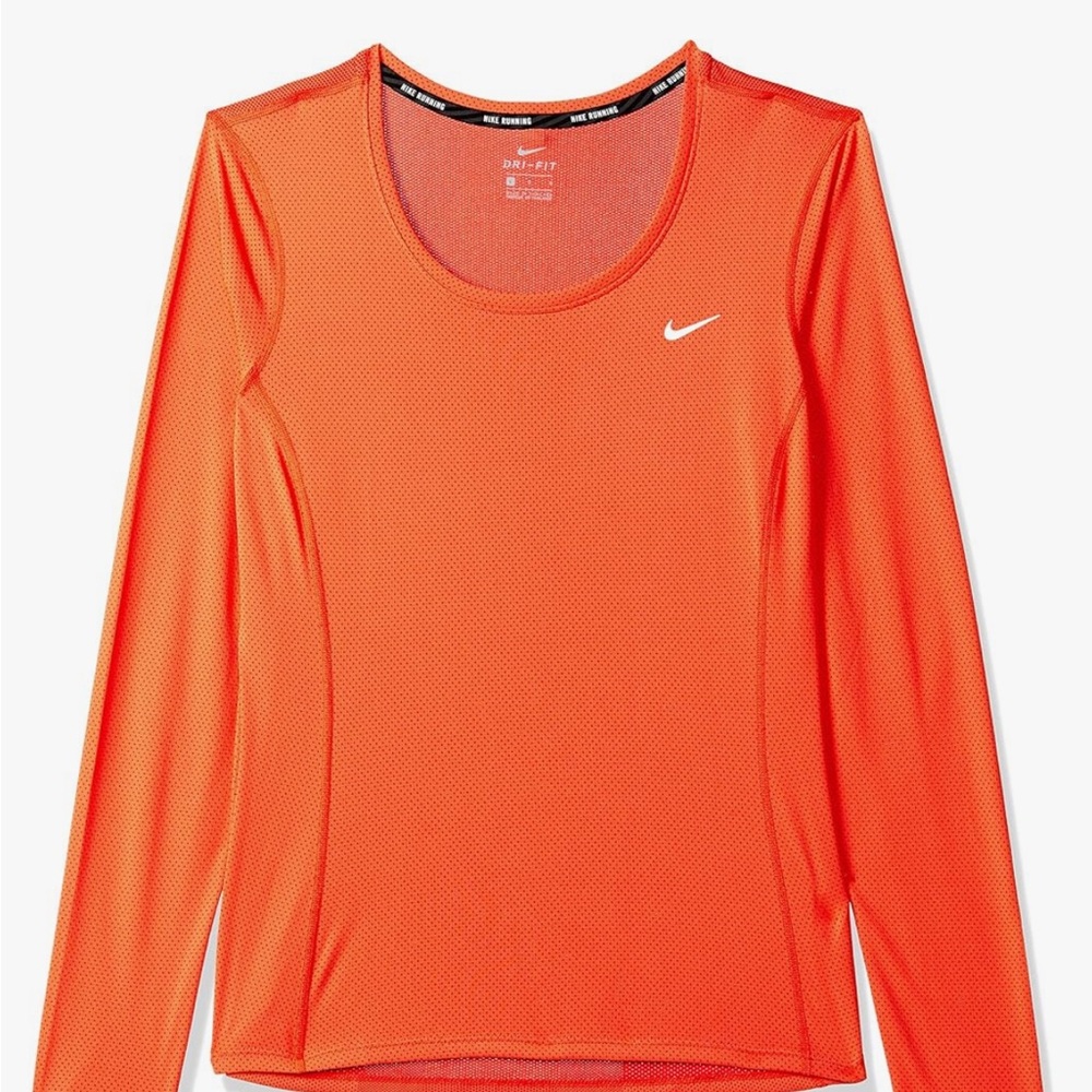 Nike Women's Melon-Orange Long Sleeve Top
